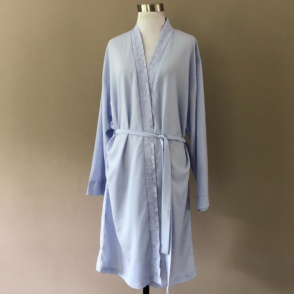 Blue Robe Large Long Sleeves Kimono Style - Picture 1 of 7